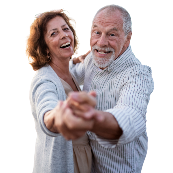 Happy Senior Couple Dancing in West Chester, OH